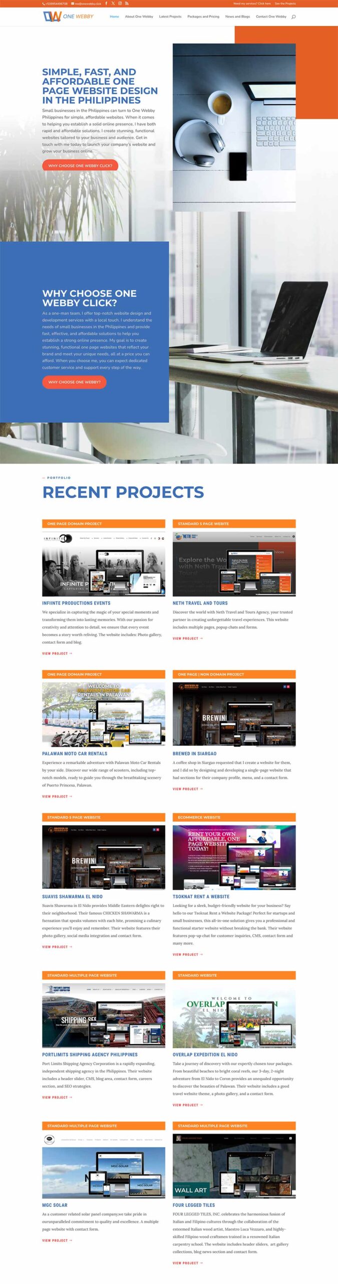 one page website philippines
