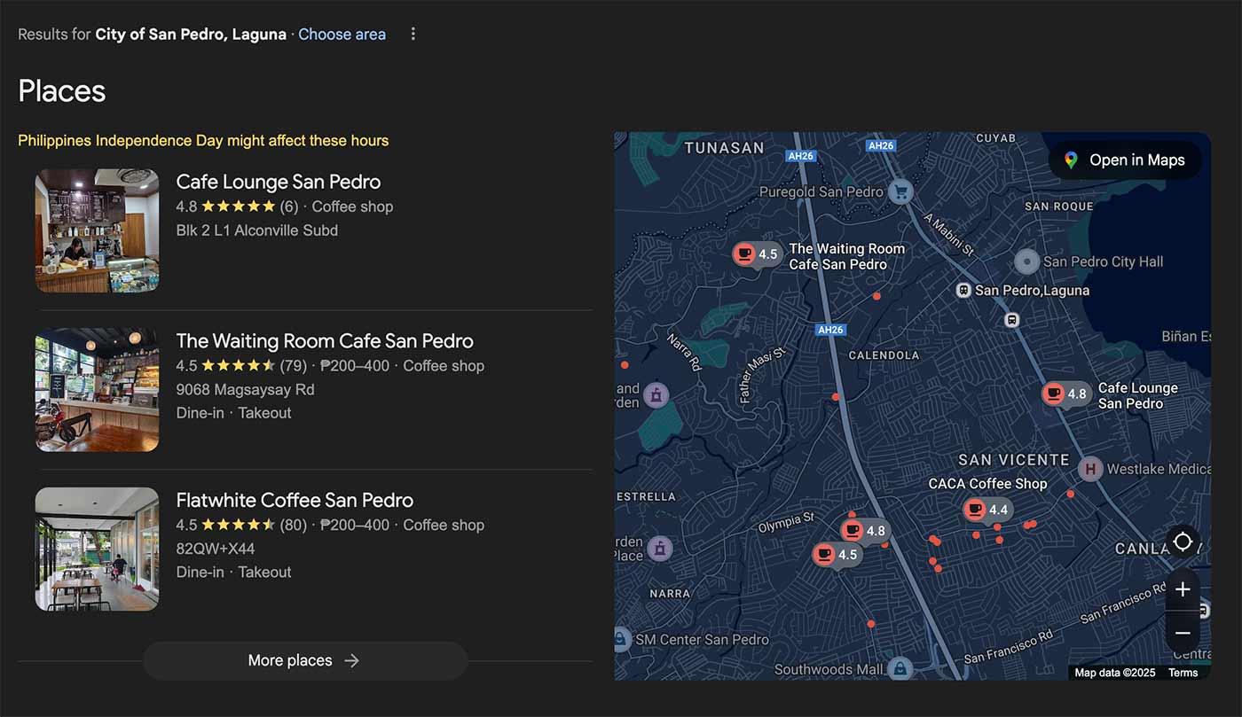 places maps