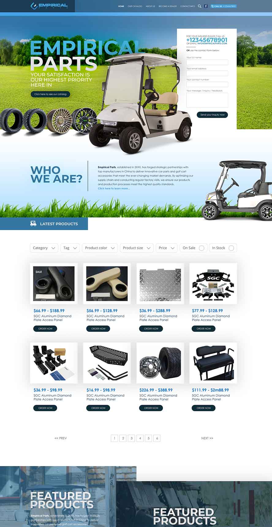 Empirical Parts - Florida - Ecommerce Website