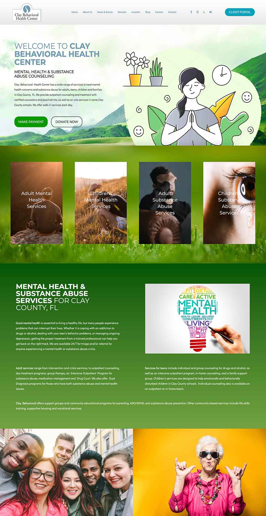 Clay Behavioral Center - Florida - Website with CMS