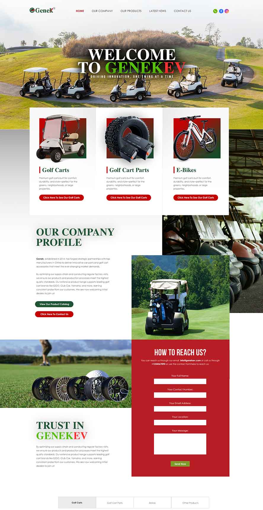 Genek EV - China - Website with CMS