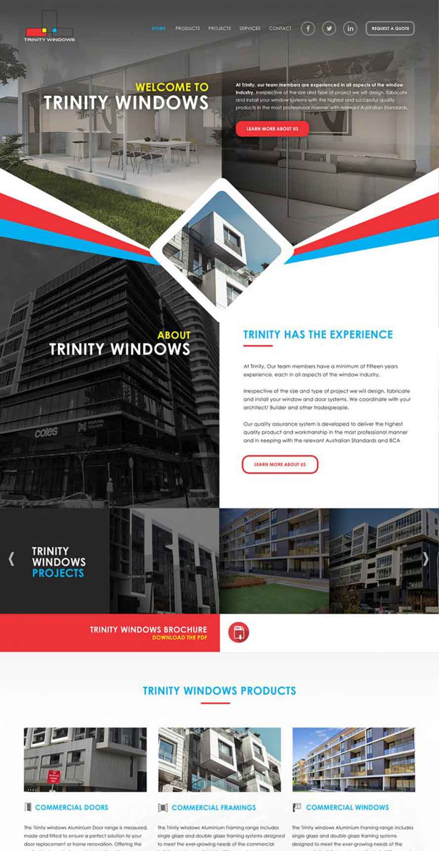Trinity Windows - Australia - Website with CMS