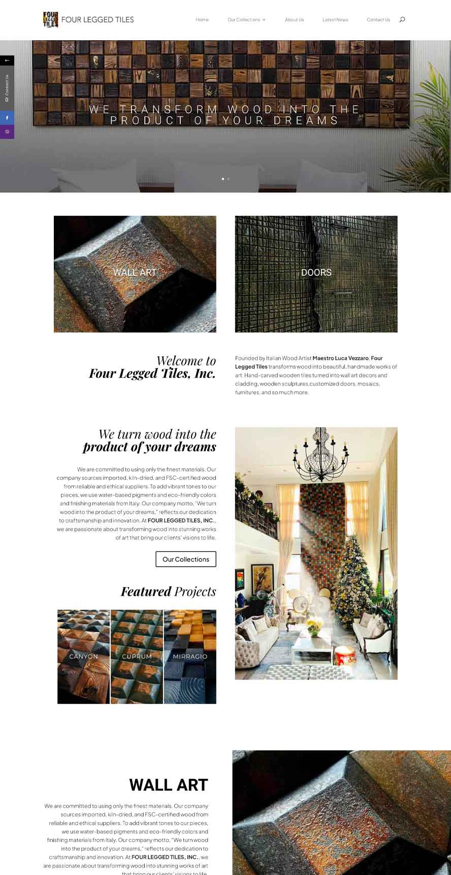 Four Legged Tiles - San Pedro Laguna - Website with CMS