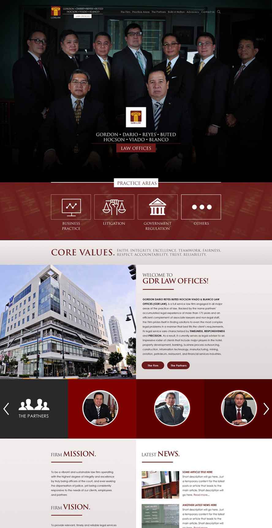 GDRLAW - BGC Taguig - Website with CMS