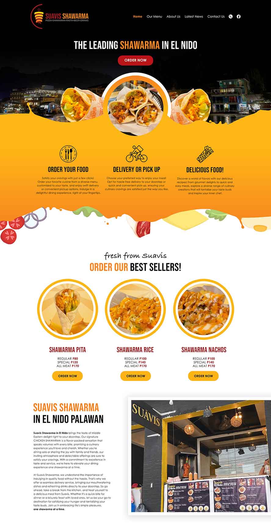 Suavis Shawarma - El Nido Palawan - Website with CMS